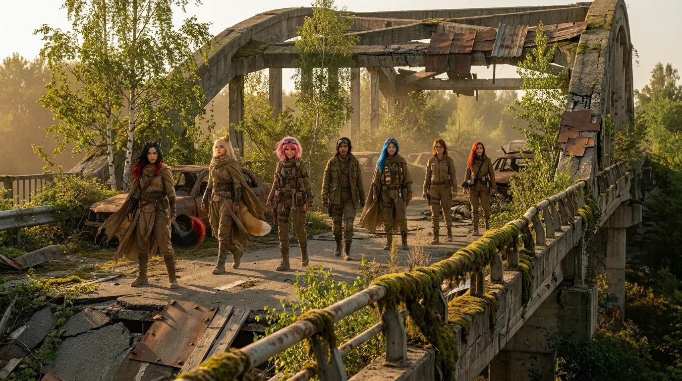 In a post-apocalyptic setting a group of women
