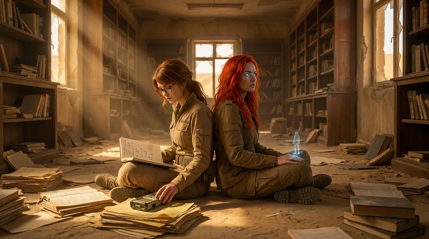 In a gritty post-apocalyptic style two women
