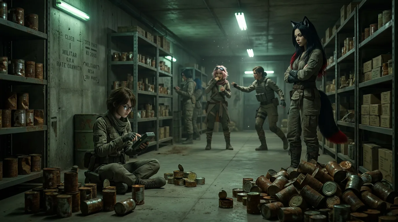 In a post-apocalyptic bunker a woman with