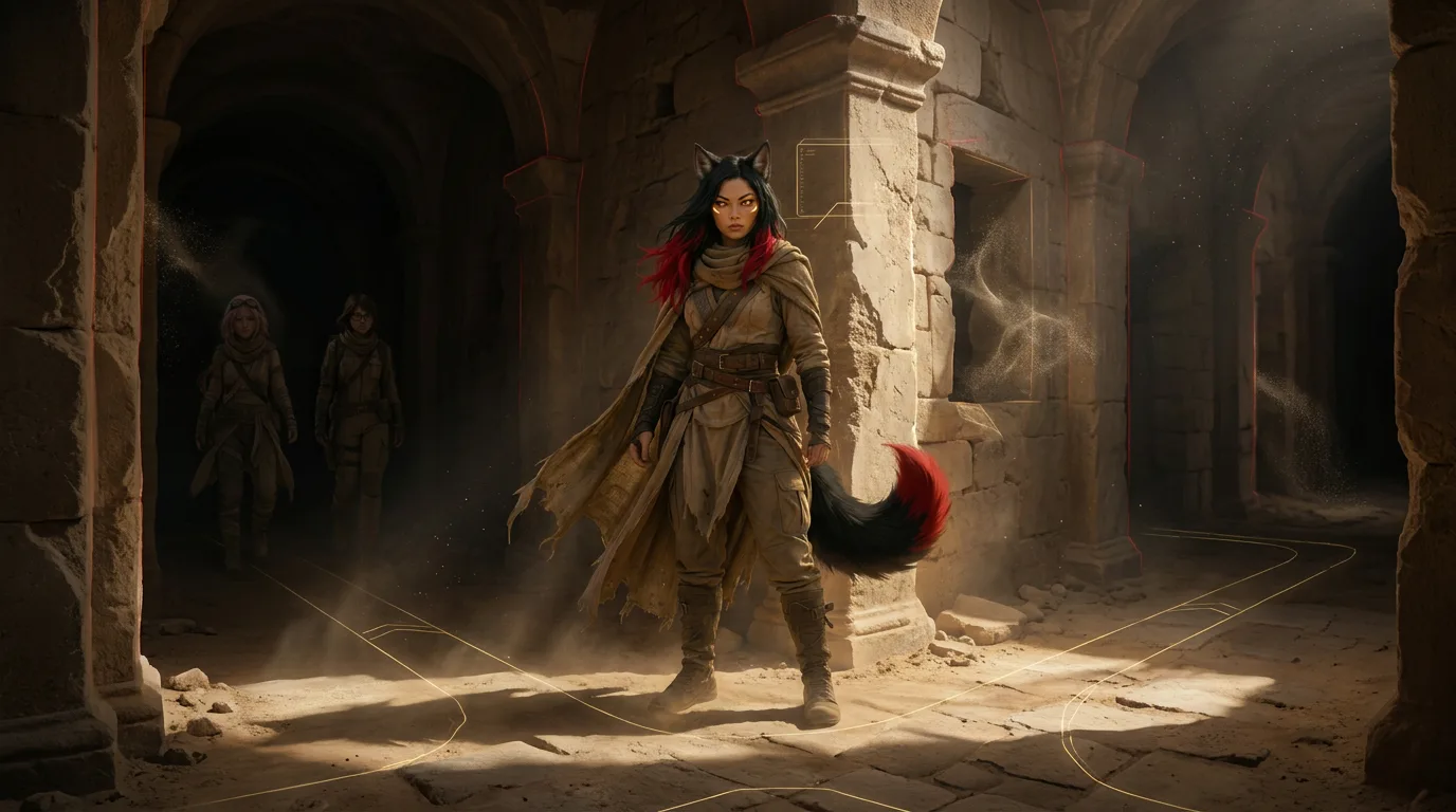 In a cinematic fantasy style a woman with