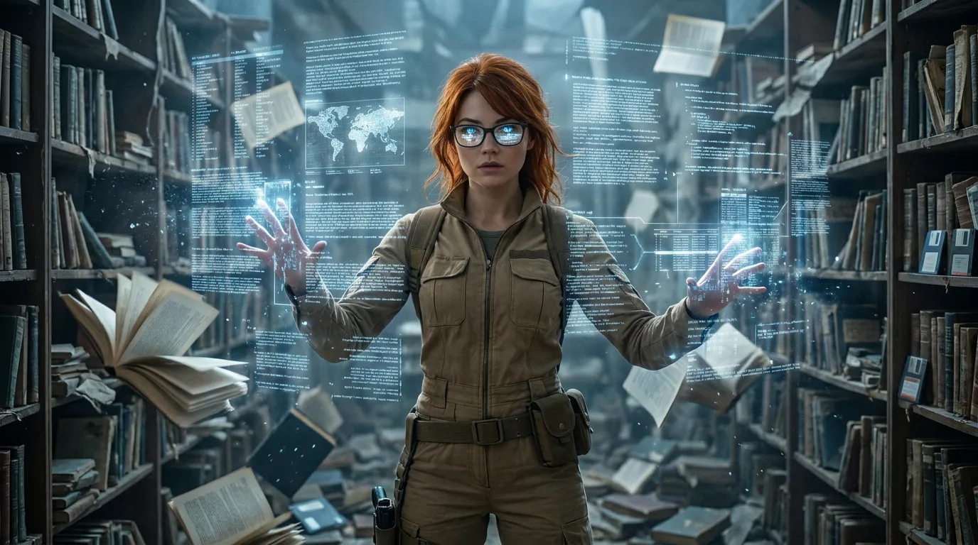 In a digital fantasy style a red-haired woman