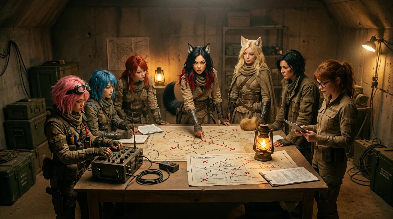 In a gritty atmospheric style a group of women