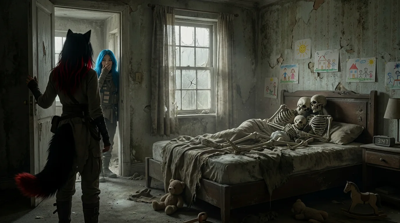 In a post-apocalyptic style a person with