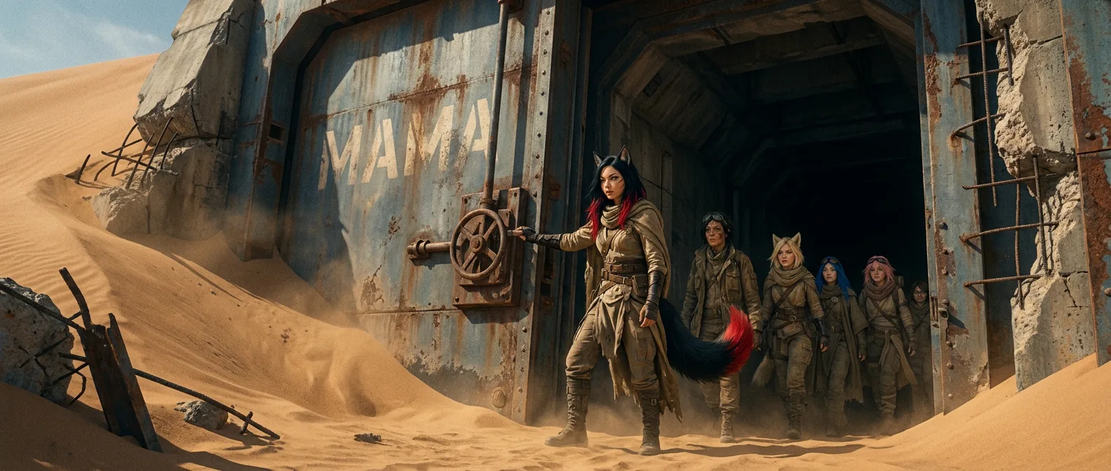 In a post-apocalyptic wasteland a group of women