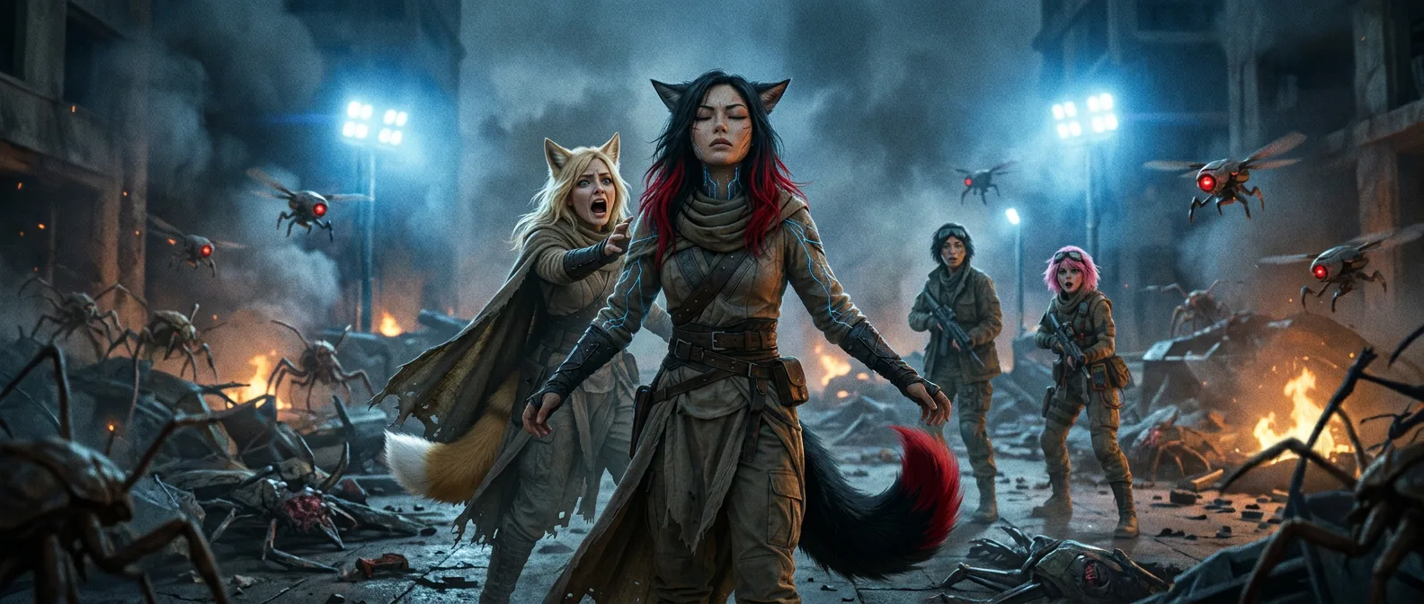 In a post-apocalyptic setting a group of women