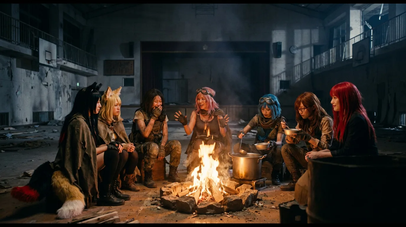 In a post-apocalyptic setting a group of young