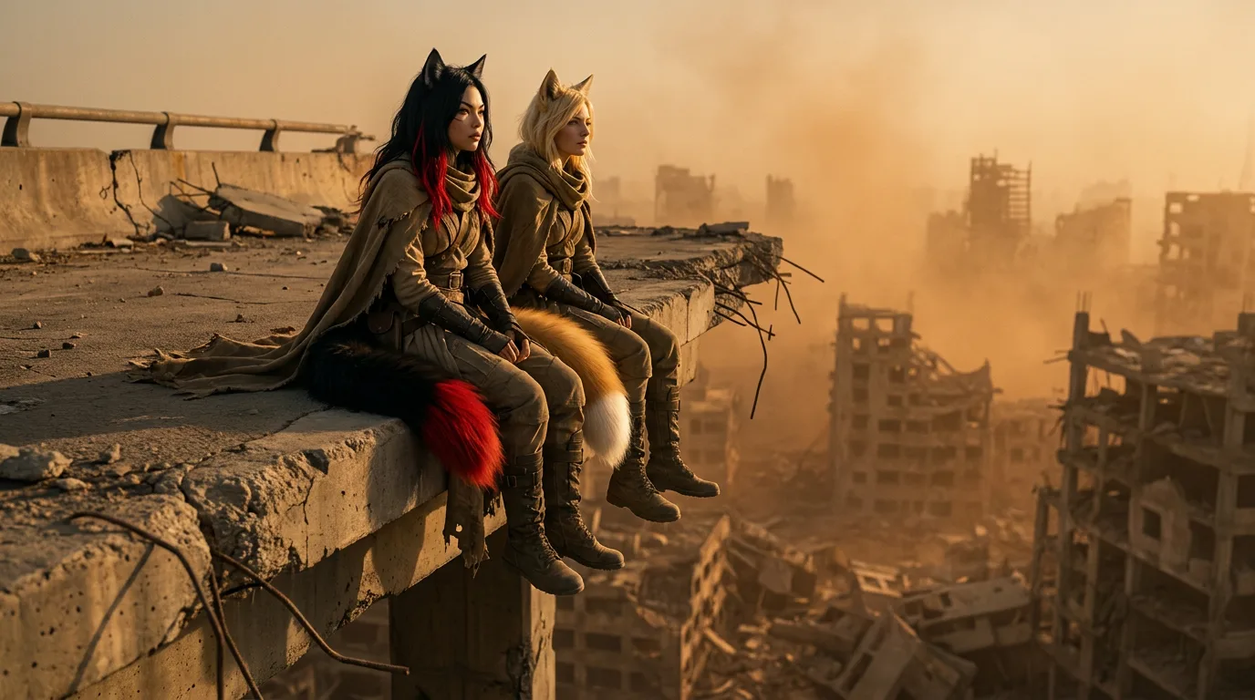 In a post-apocalyptic setting two women