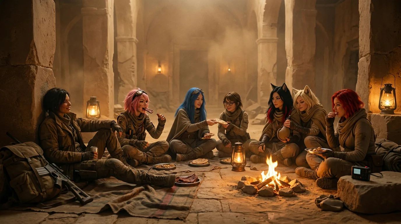 In a post-apocalyptic setting a group of women